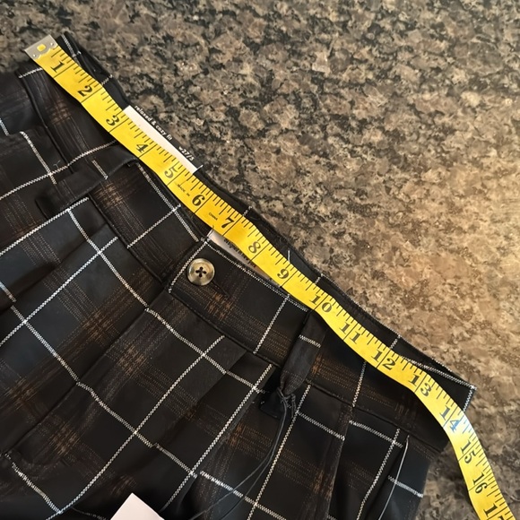 Vanilla star slouchy trousers black brown plaid NWT 5/27 - Picture 9 of 12
